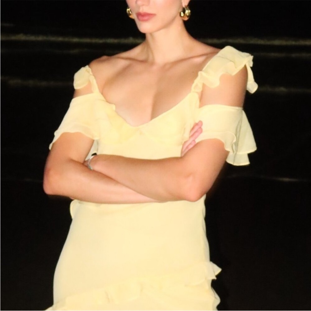 ZARA RUFFLED COMBINATION DRESS - Picture 8 of 16